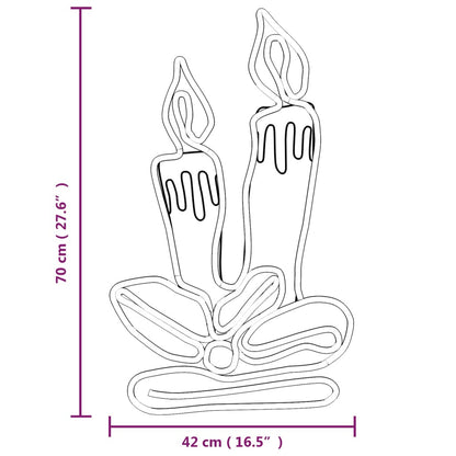 Vidaxl Figura De Velas De Navidad Con 144 Led 70x42 Cm_2
