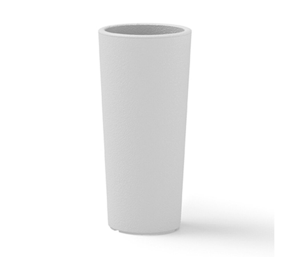 Veca Macetero Plástico Redondo Blanco 38x85 Cm_0