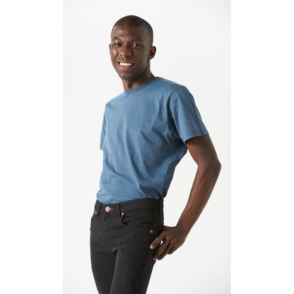 Camiseta azul de algodón orgánico hombre Minimalism XL