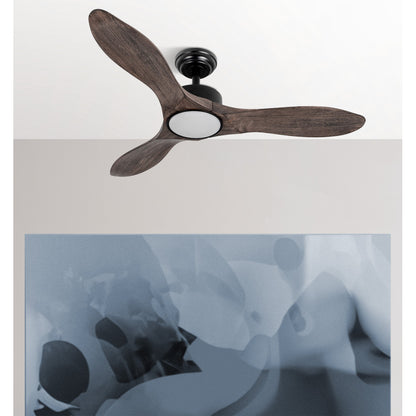 Ventilador Dc Segre 24w Negro 3 Aspas Roble 107d 2424lm 3000k-6500k C/remoto, Timer, Reg. Intensidad, Mem._2