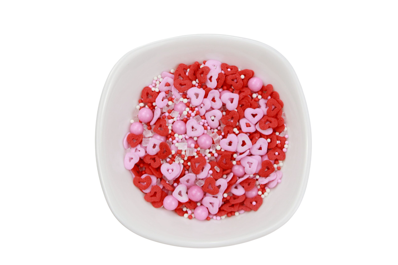 Mix Corazones Abiertos, Bolitas Y Palitos Sprinkles 450g_0