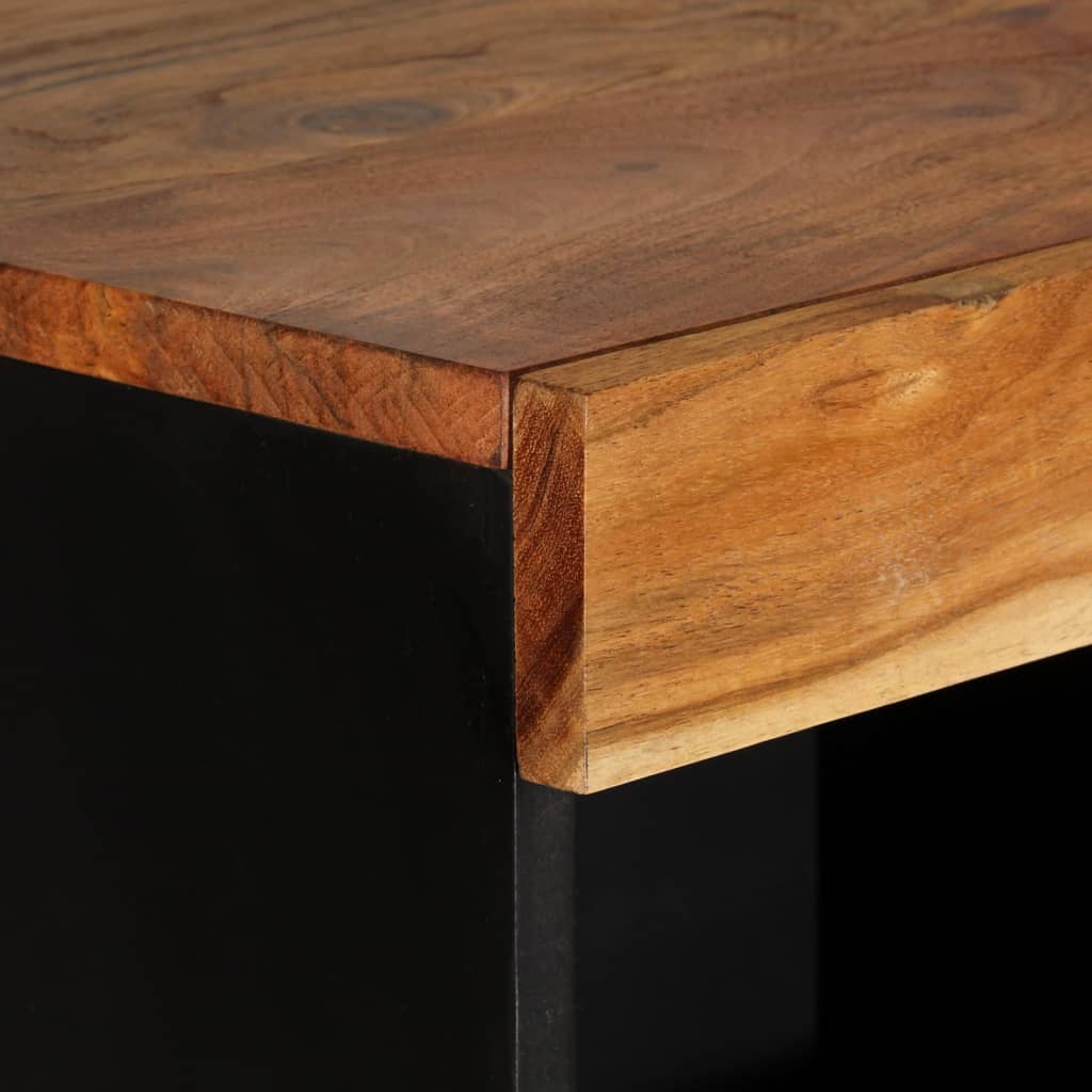 Armario Auxiliar Madera Maciza De Acacia 85x33x107 Cm_3