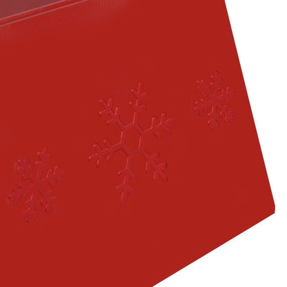 Vidaxl Falda Del Árbol De Navidad Roja Ø68x25 Cm_5