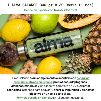 Alma® Batido Diario Espirulina Premium 300g | Complemento Alimenticio Con Adaptógenos, Prebióticos Y Vitaminas_4