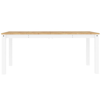 Mesa De Comedor Panama Madera Maciza Pino Blanco 180x90x75 Cm_2
