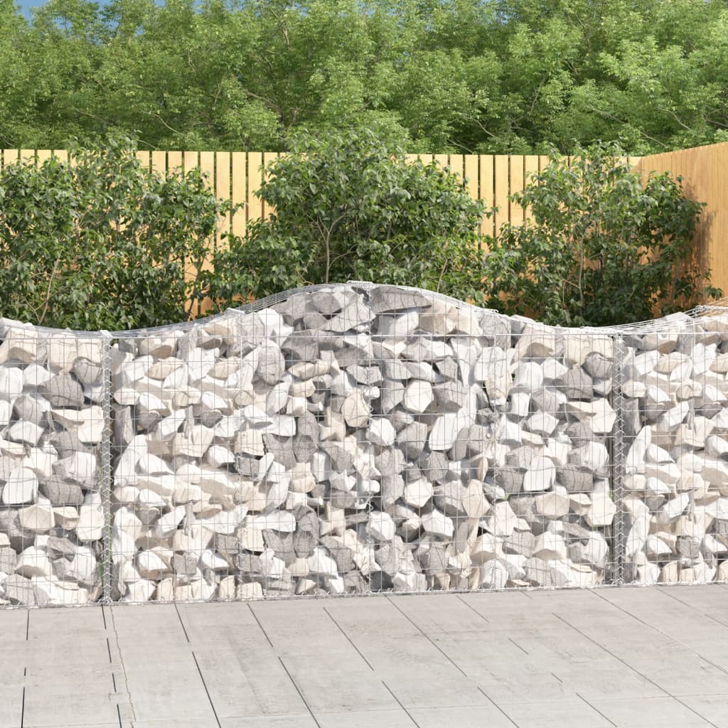 Cestas De Gaviones 11 Uds Forma De Arco Hierro 200x50x100/120cm_1