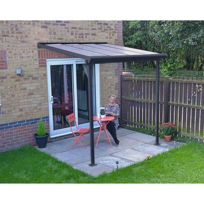 Pérgola adosada Sierra 224x224 cm gris