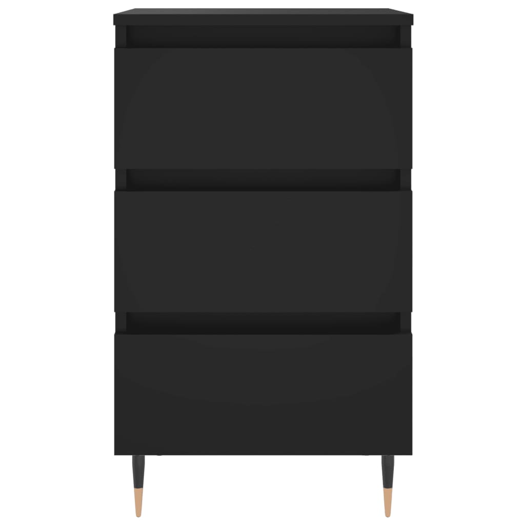 Mesitas De Noche 2 Uds Madera De Ingeniería Negro 40x35x69 Cm_3