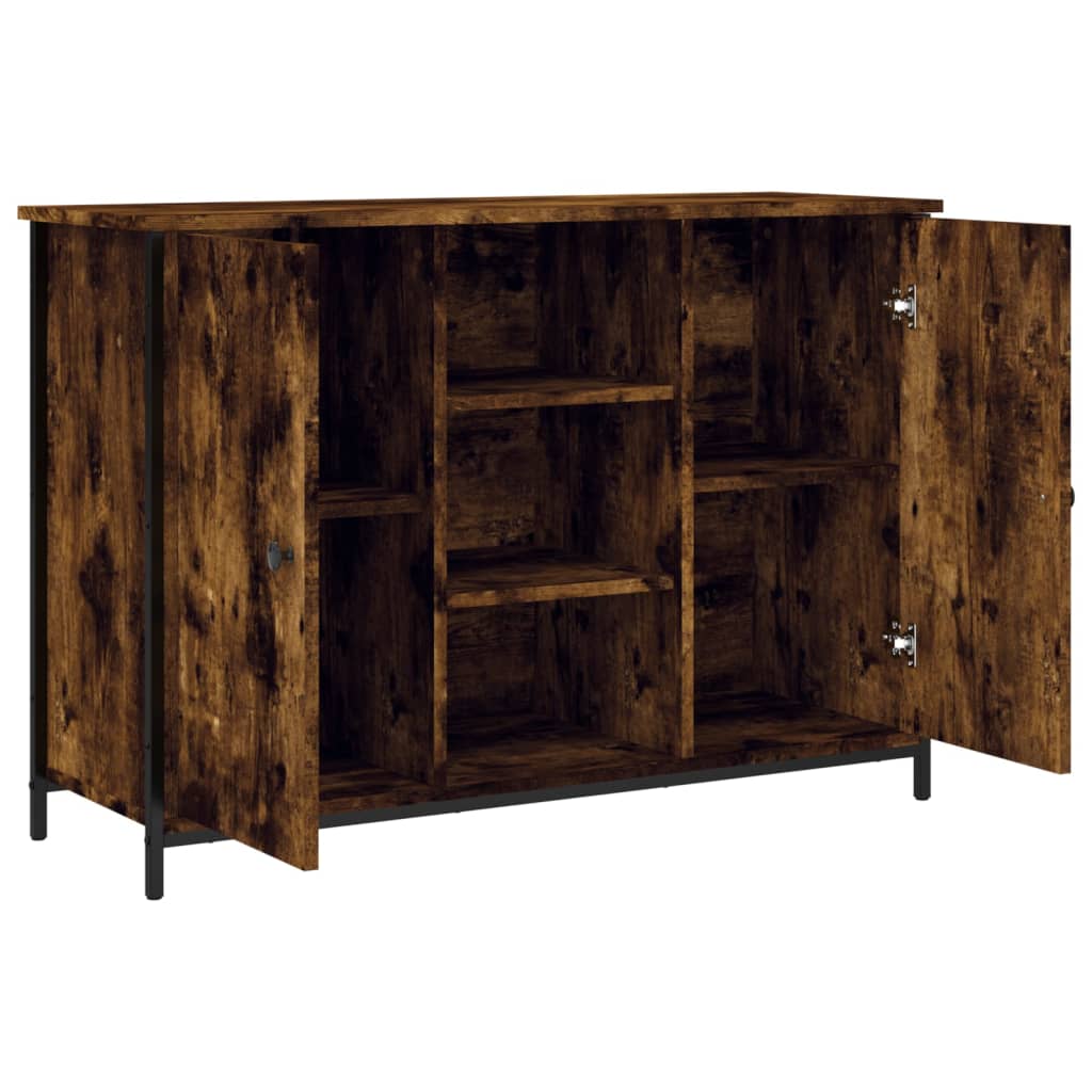 Aparador Madera De Ingeniería Roble Ahumado 100x35x70 Cm / Vetonek_1