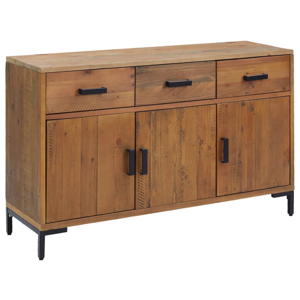 Aparador De Madera Maciza De Pino Marrón 110x35x70 Cm / Vetonek_1
