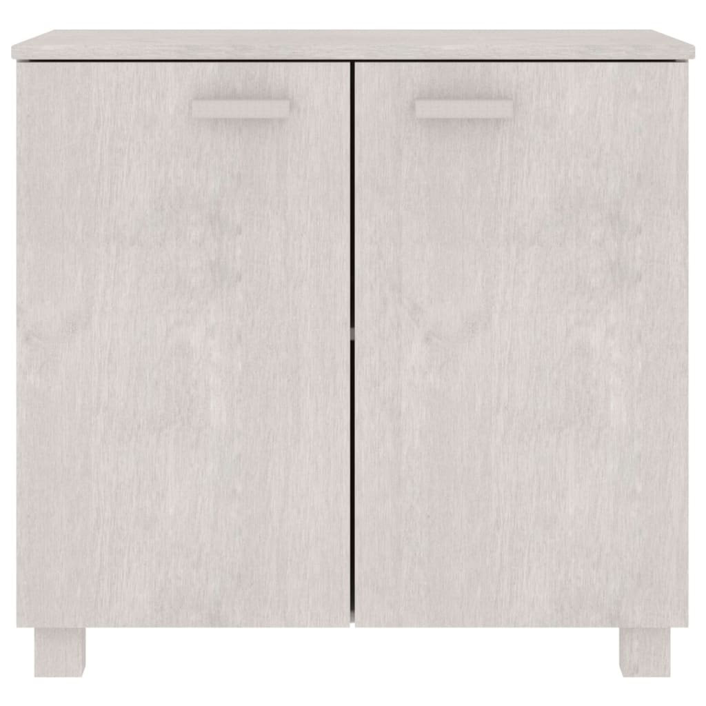 Aparador Hamar Madera Maciza De Pino Blanca 85x35x80 Cm_2