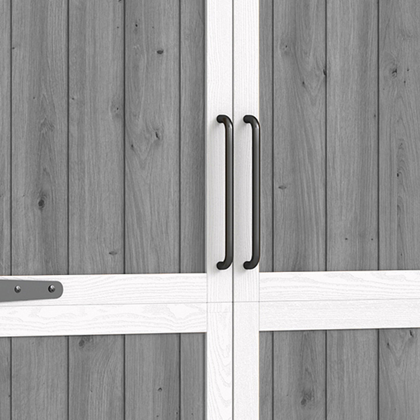 Outsunny Caseta De Jardín De Madera 105x55x179 Cm Con 4 Estantes Extraíbles_3