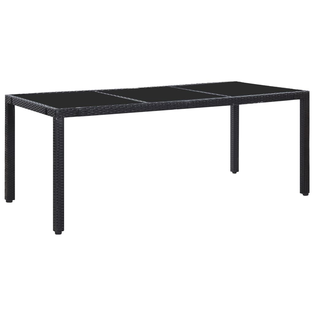Vidaxl Juego De Comedor De Jardín 9 Piezas Ratán Sintético Negro_1