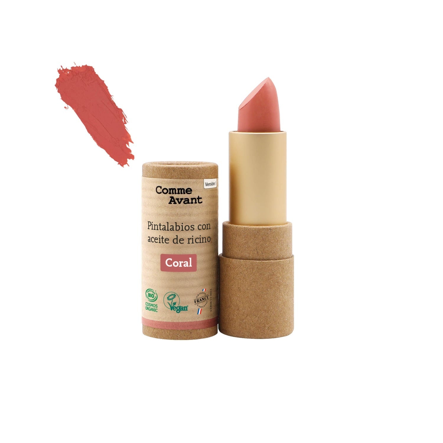 Pintalabios con aceite de ricino Coral Comme Avant 4 g