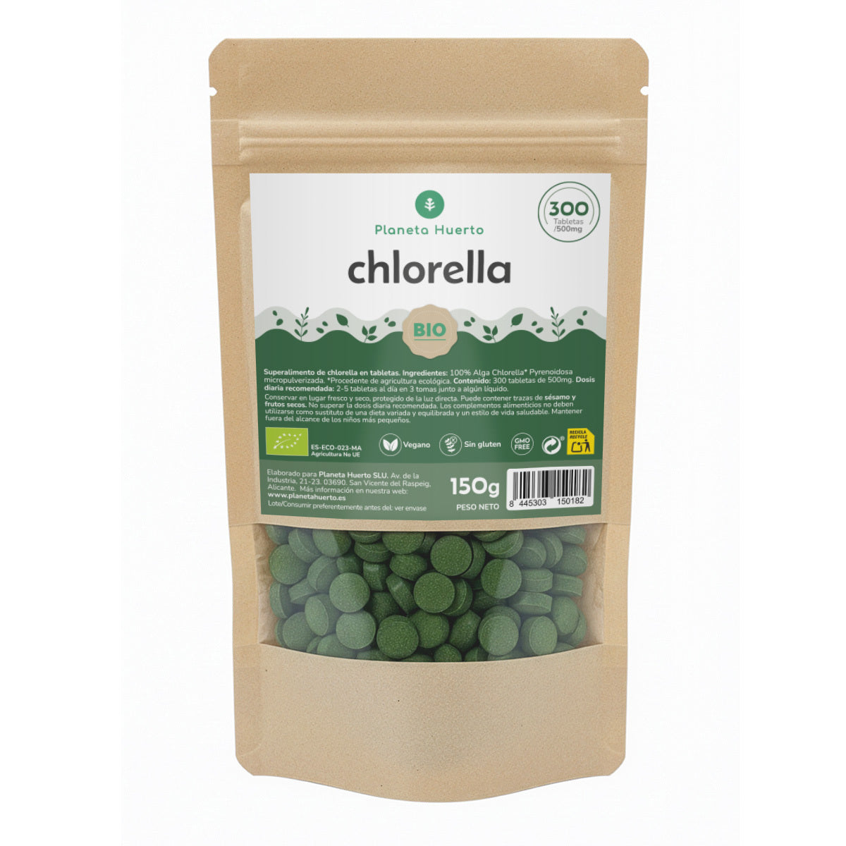 Chlorella BIO Planeta Huerto 300 tabletas 150 g