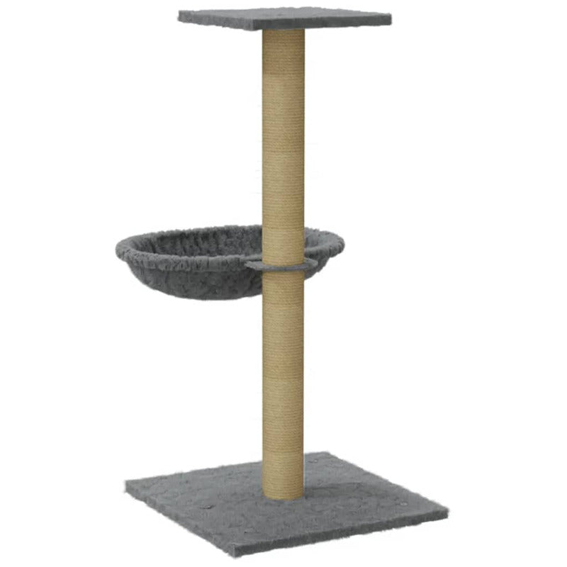 Vidaxl Rascador Para Gatos Con Poste De Sisal Gris Claro 74 Cm_5