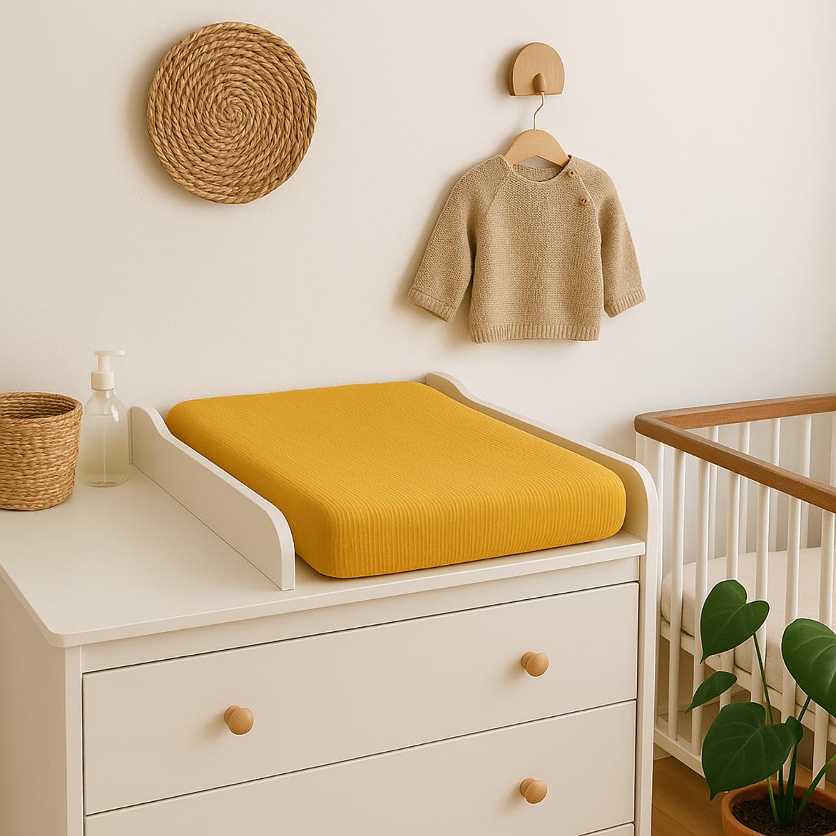 Funda De Colchón Para Cambiador En Algodón Bio Honey_5