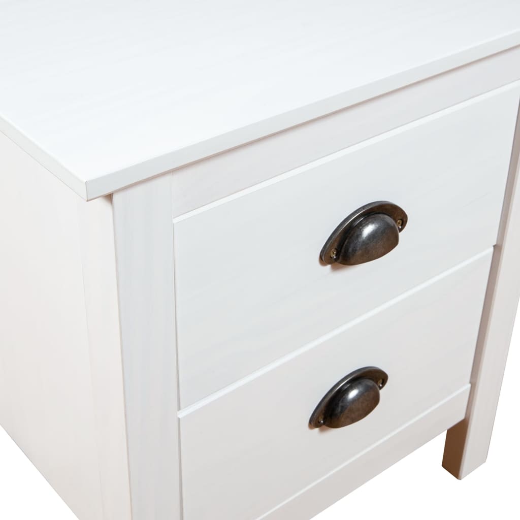 Mesita De Noche Hill Madera Maciza De Pino Blanco 46x35x49,5 Cm_3