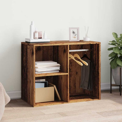 Mueble De Vestidor Madera De Ingeniería Madera Vieja 80x40x65cm_2