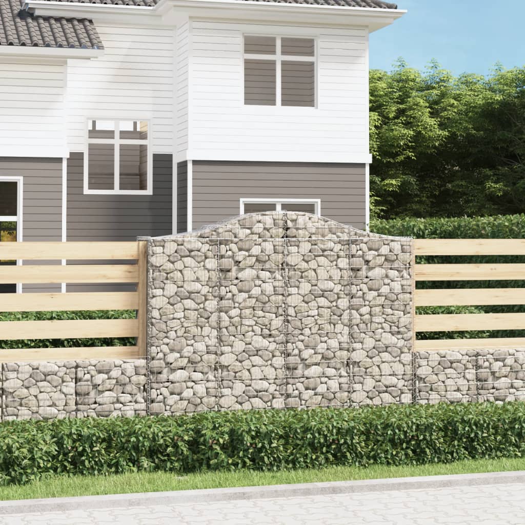 Cestas De Gaviones 4 Uds Forma De Arco Hierro 200x50x160/180 Cm_1
