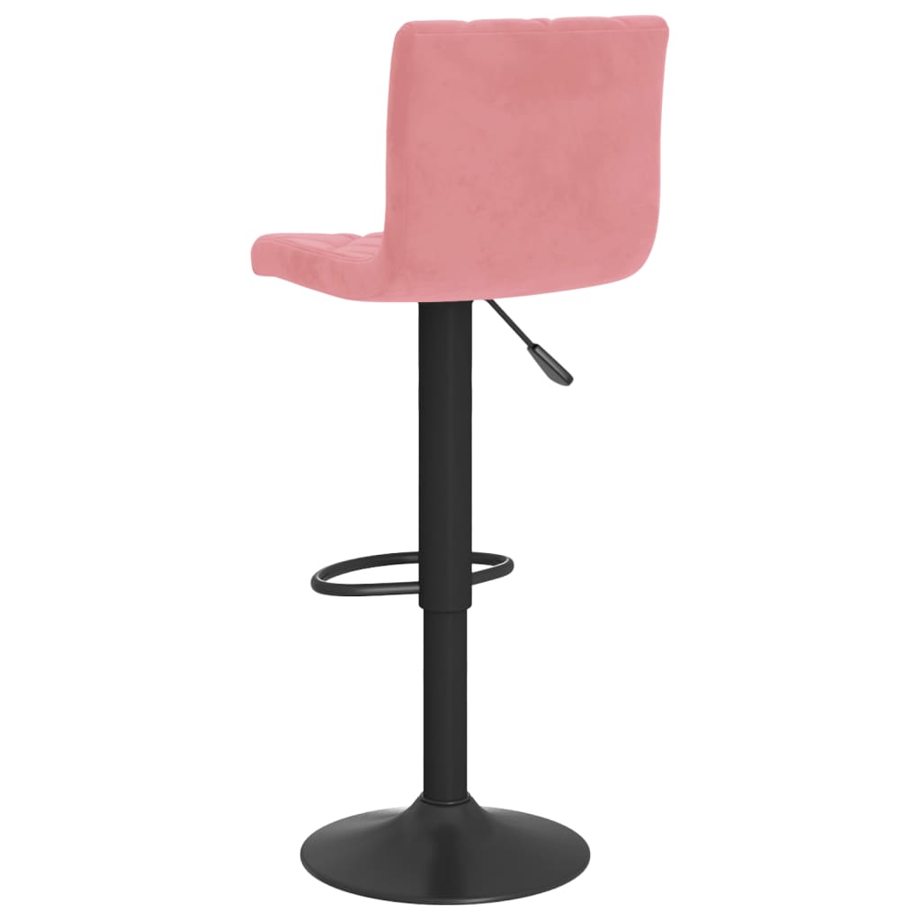 Taburetes De Cocina 2 Unidades Terciopelo Rosa_4