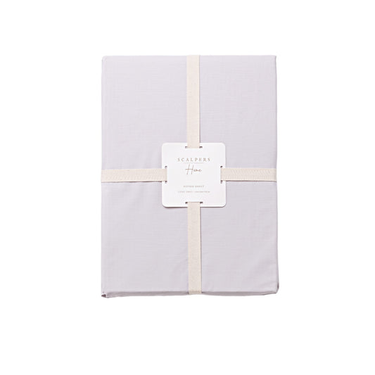 Sábana Bajera 150x200+30cm 100% Algodón Gris Claro Scalpers Home_0