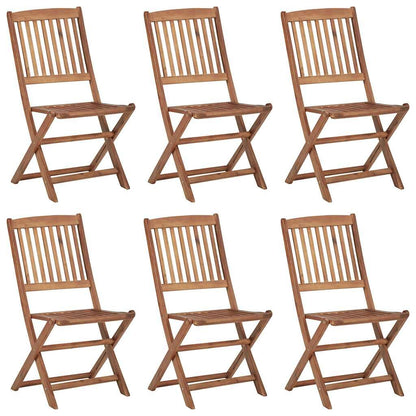 Vidaxl Sillas De Jardín Plegables 6 Uds Y Cojines Madera Maciza Acacia_1