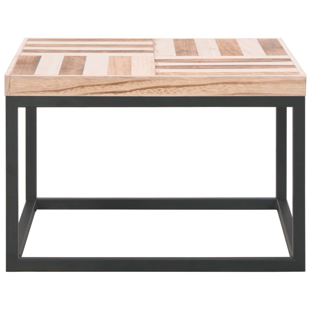 Mesa De Centro De Madera Maciza 50x50x33,5 Cm_0