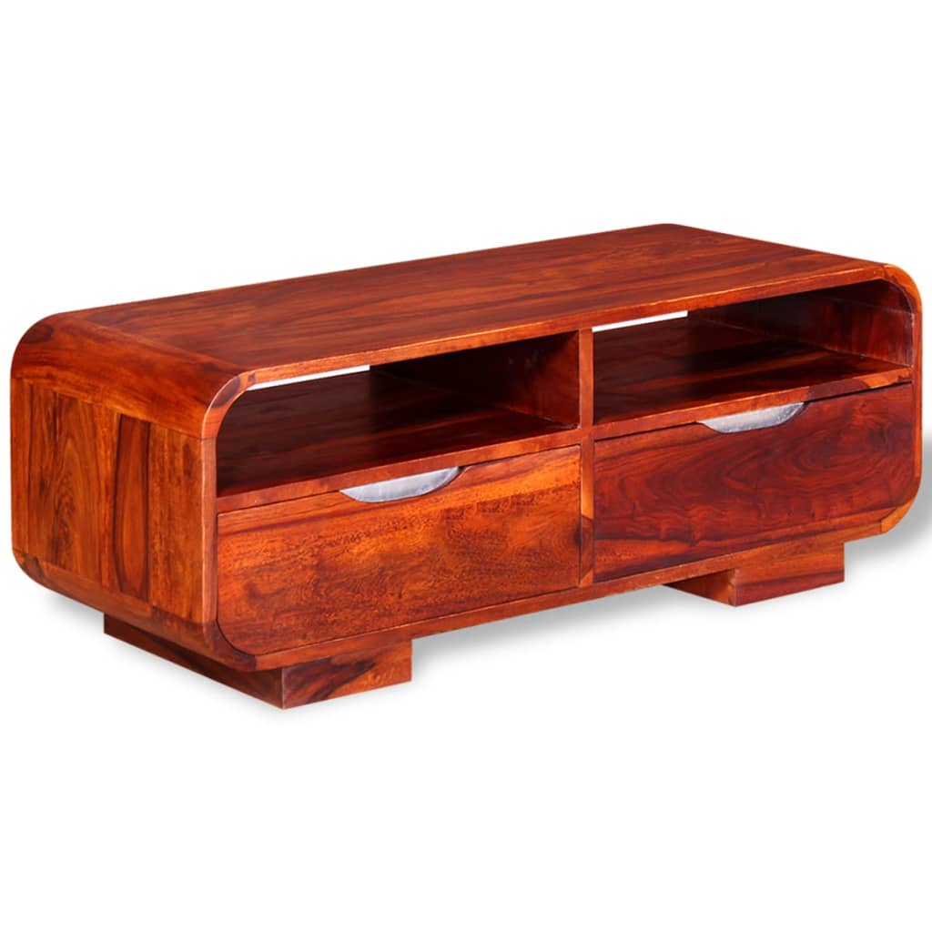 Mesa De Centro De Madera Maciza De Sheesham 90x40x35 Cm_1
