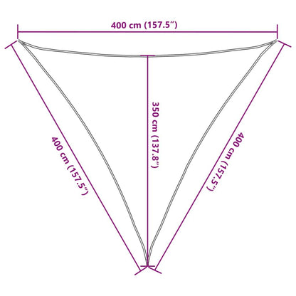 Vidaxl Toldo De Vela Poliéster Oxford 100% Gris Claro 4x4x4 M_2