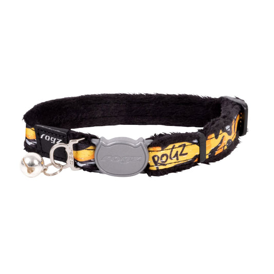 Collar Para Gato Fashioncat Estampado Amarillo Rogz Ajustable 20-31cm_0