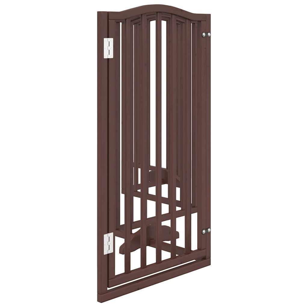 Vidaxl Puerta Para Perros Plegable 6 Paneles Álamo Marrón Roble 300 Cm_4