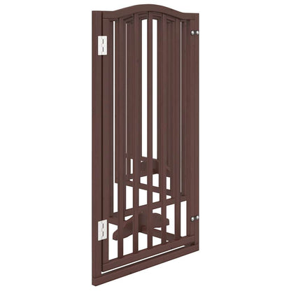 Vidaxl Puerta Para Perros Plegable 6 Paneles Álamo Marrón Roble 300 Cm_4