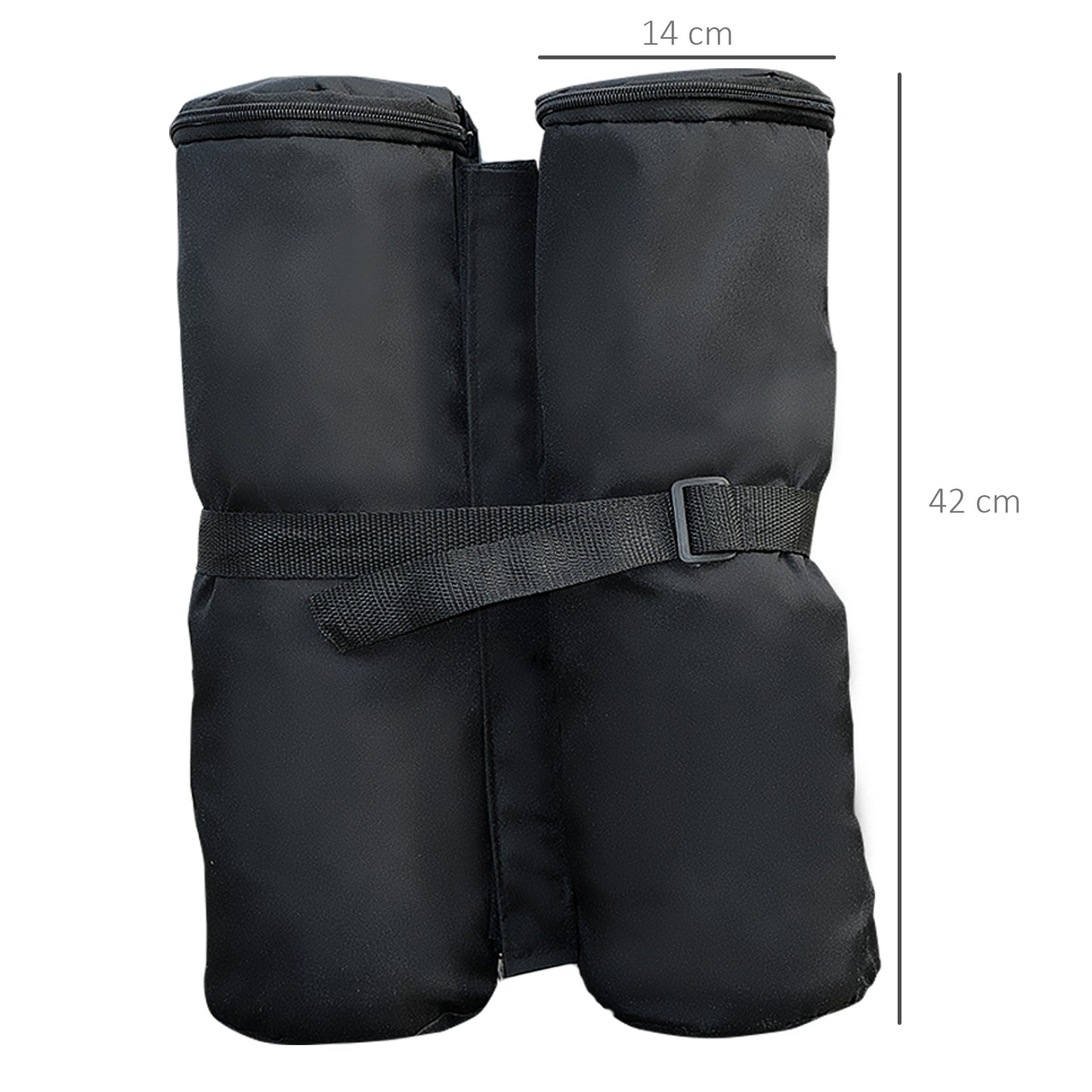 Outsunny Pack 4 Pesos Para Carpas Cenador Pabellón Gazebo Negro_2