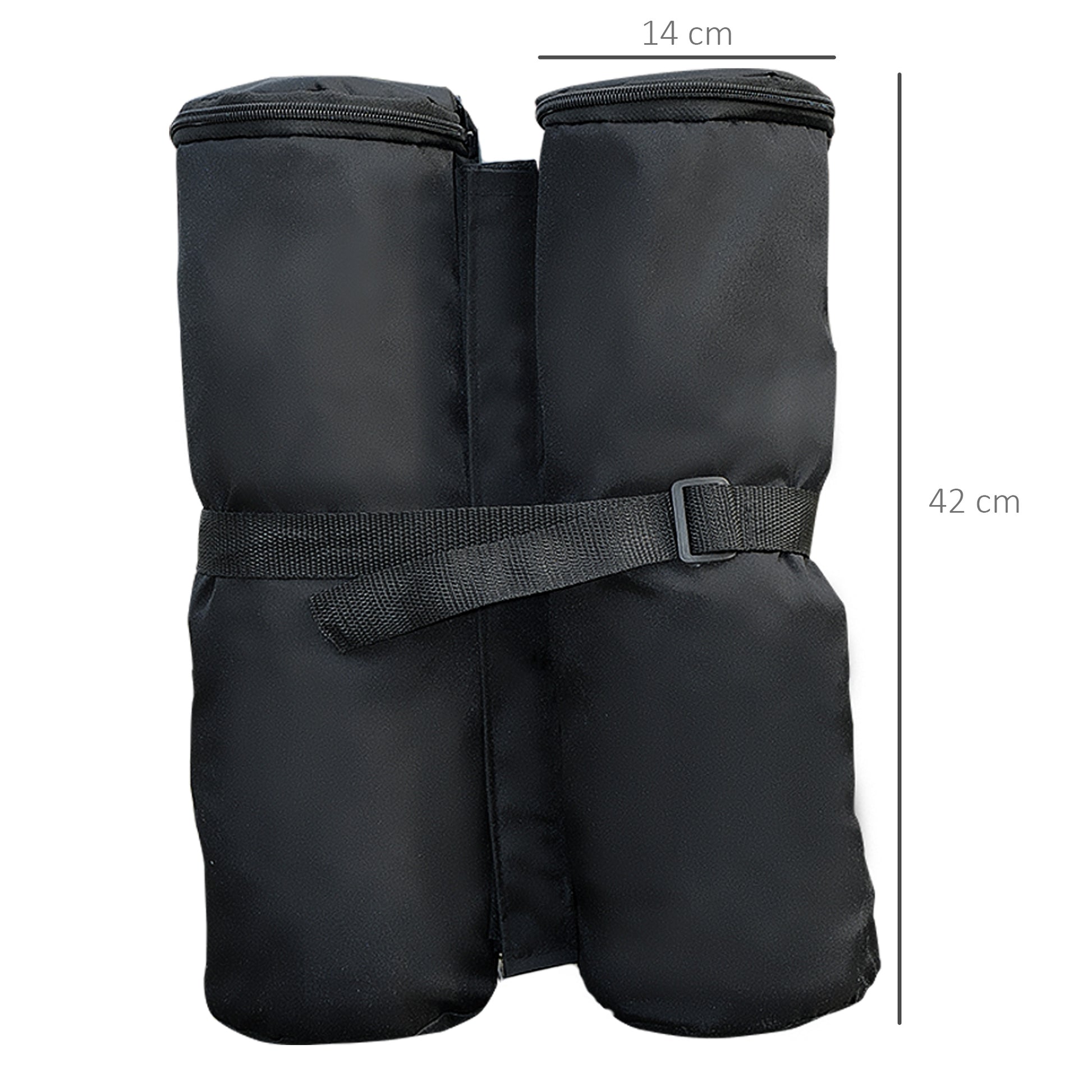 Outsunny Pack 4 Pesos Para Carpas Cenador Pabellón Gazebo Negro_2