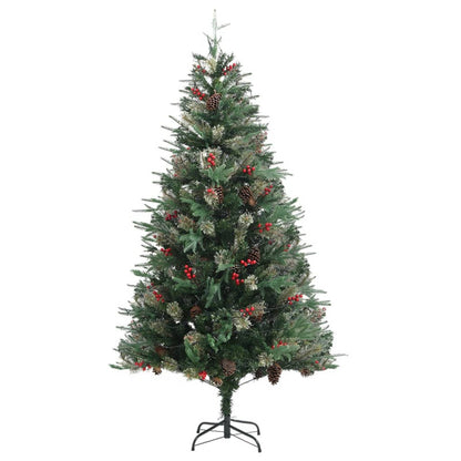 Vidaxl Árbol De Navidad Con Luces Y Piñas Pvc Con Pe Verde 195 Cm_3