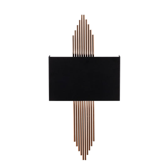 Aplique De Pared Recto, Metal , Negro cobre, 75x10x22, Casquillo E 27 Max 40 W_0