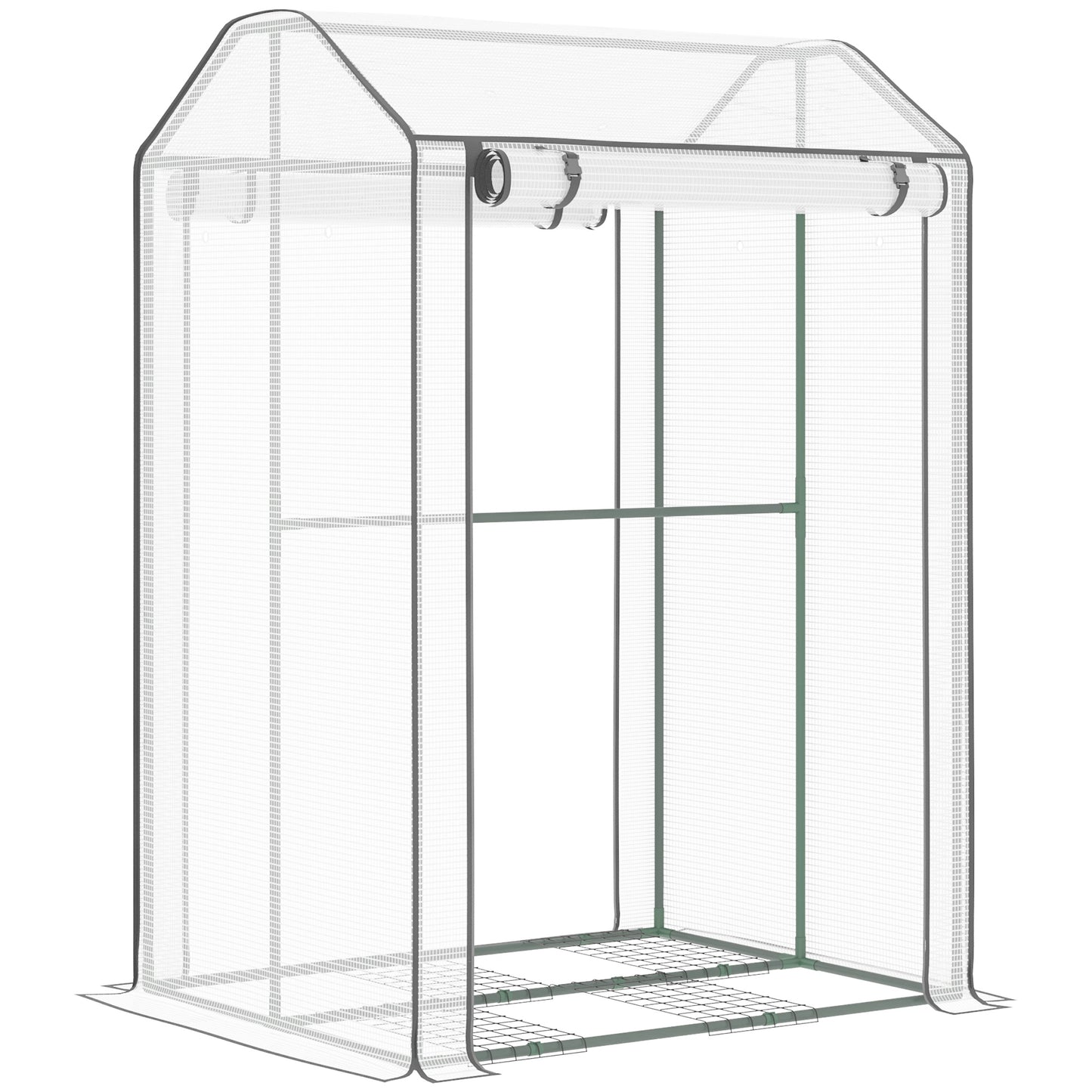Outsunny Invernadero Jardín Con 2 Puertas Y 8 Ventilaciones Para Cultivo Plantas_0