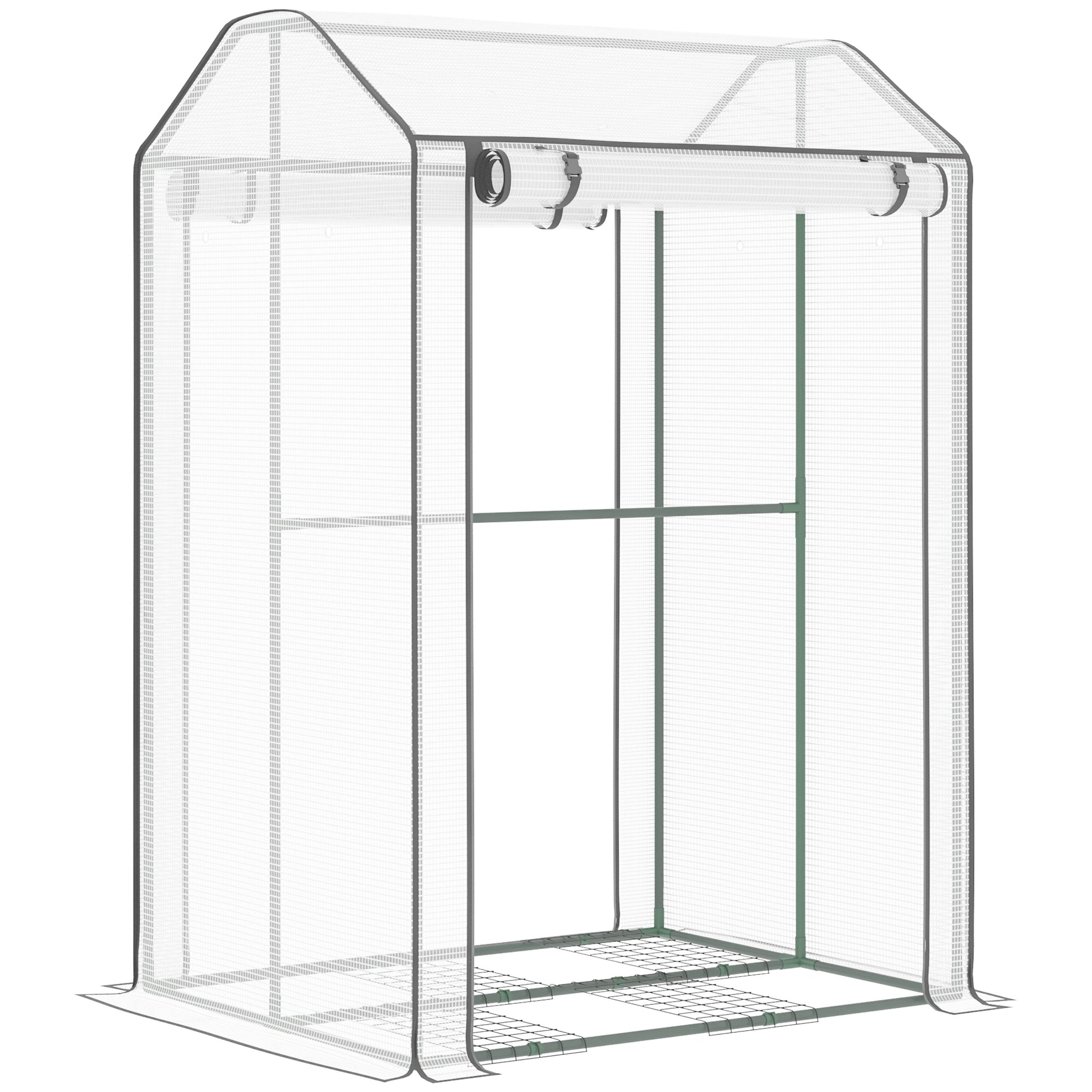 Outsunny Invernadero Jardín Con 2 Puertas Y 8 Ventilaciones Para Cultivo Plantas_0