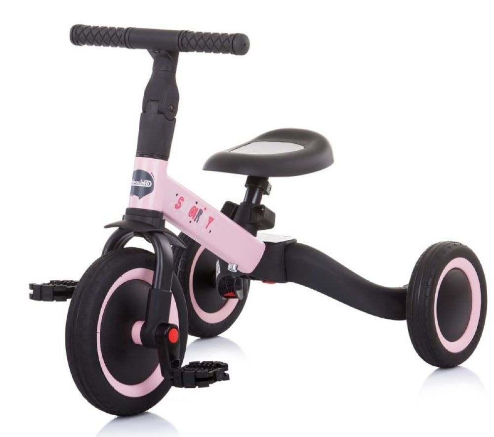 Triciclo Convertible En Bicicleta Con Pedales Smarty Pink_0