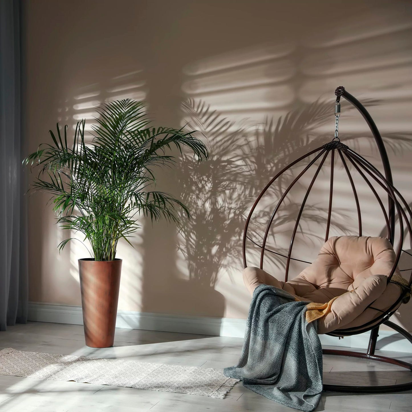 Maceta Tubus Slim Corten 8l., Con Depósito, Dimensiones (mm) 200x200x381, Color Cobre