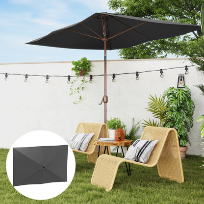Outsunny Toldo De Recambio De Sombrilla De 3x2 M Con Ventilación Superior Gris_1