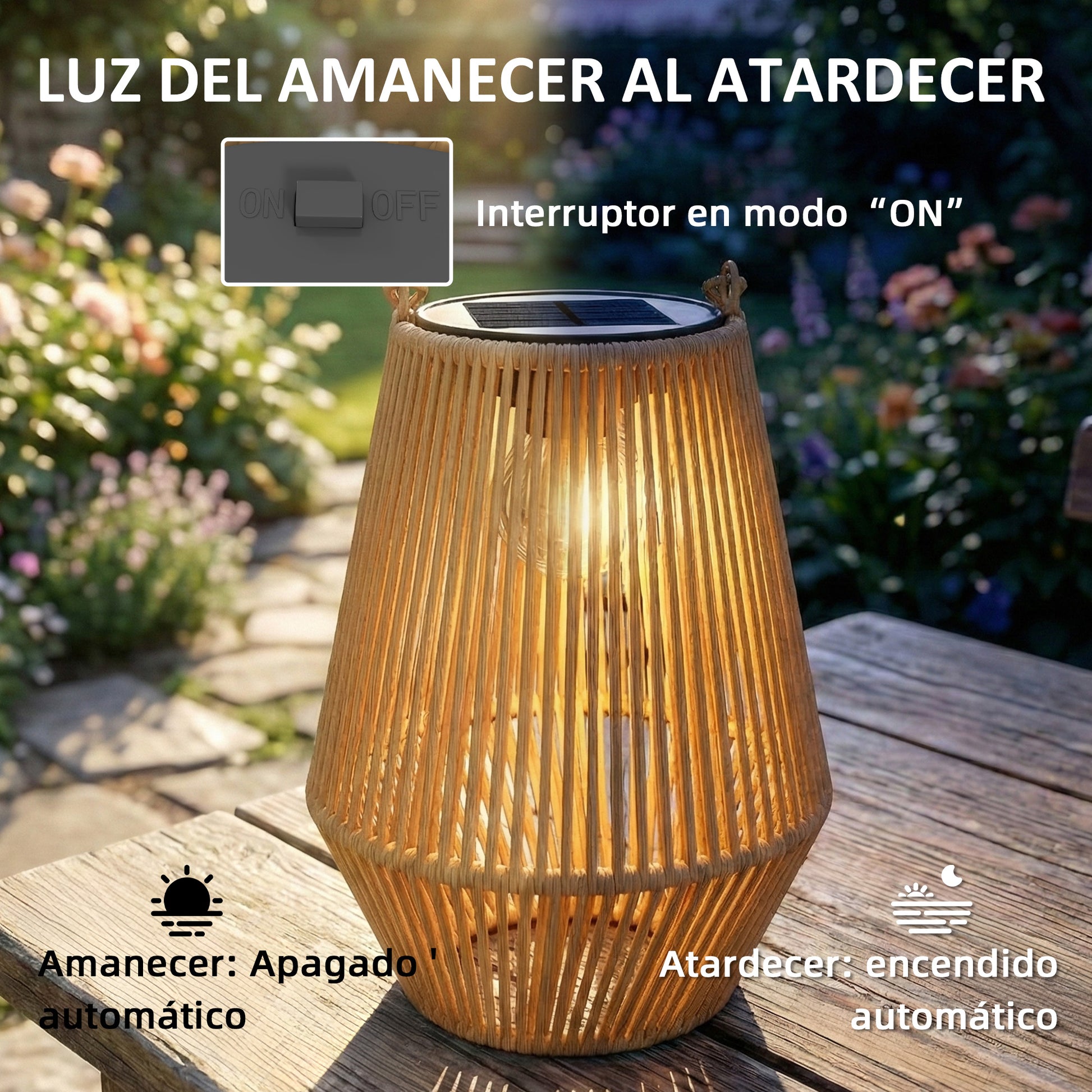 Outsunny Set De 2 Farolillos Solares Exterior_4