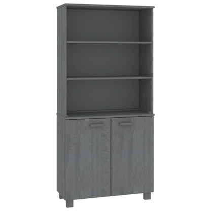 Aparador Hamar Madera De Pino Maciza Gris Oscuro_1