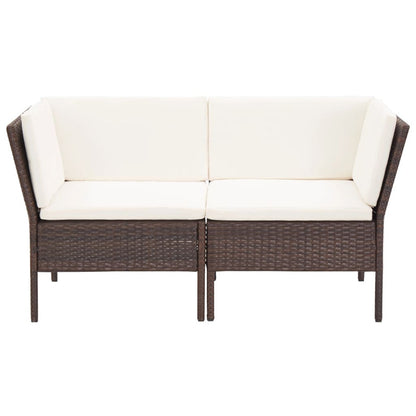 Vidaxl Set Muebles De Jardín 8 Piezas Y Cojines Ratán Sintético Marrón_5