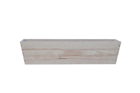 Jardinera De Balcon Recta De Madera Natural De 80 X 20 X 19,5 Cm 18l + Bolsa Geotextil_0