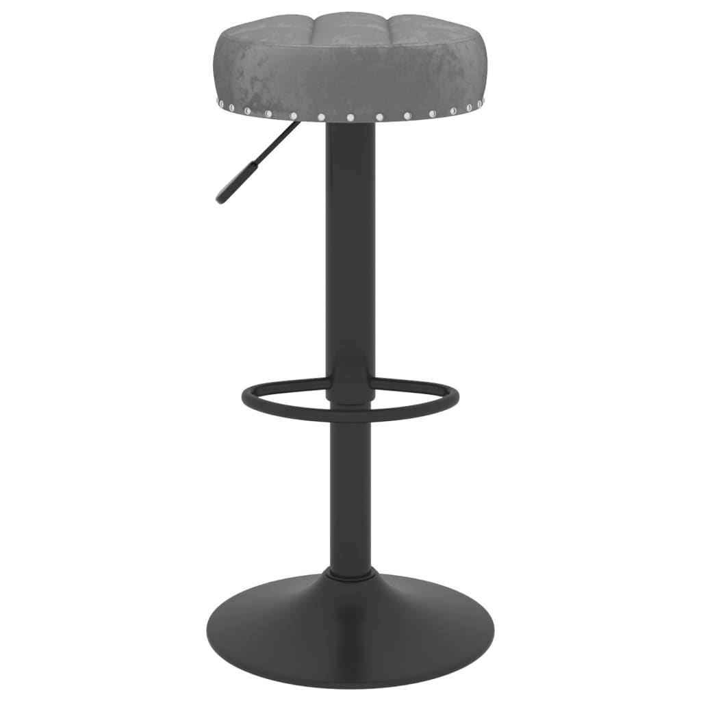 Taburetes De Cocina 2 Unidades Terciopelo Gris Oscuro_2