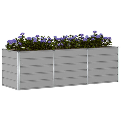 Jardinera Gris Claro 240 X 80 X 75 Cm Acero_2
