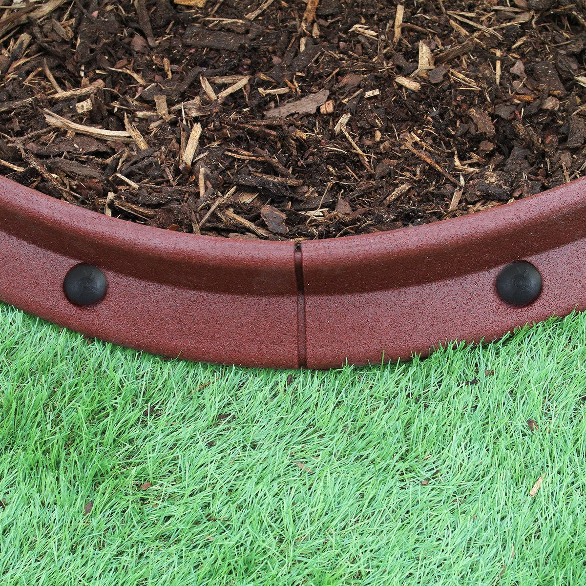 Bordes De Césped Terracota Flexibles Jardín Bordes De Césped Paquete De 6 X 1.2m_4
