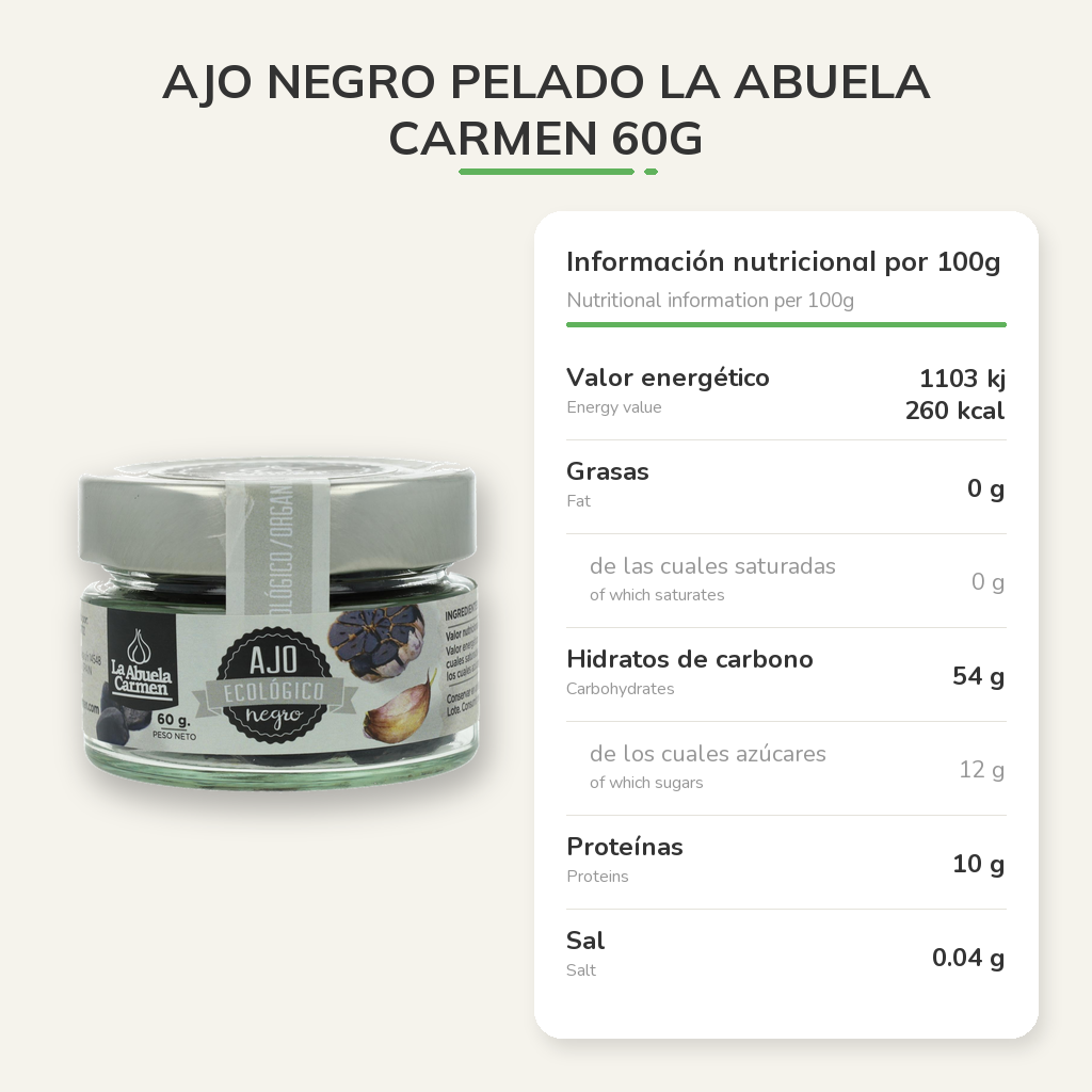 Información nutricional